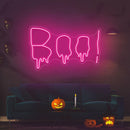 Distorted Boo Neon Sign, Custom Halloween Party Decorations, Halloween Gift - VINTAGE SIGN