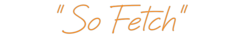 Custom Neon: "So Fetch"
