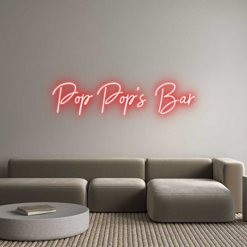 Custom Neon: Pop Pop's  Bar