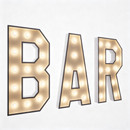 Led Metal Marquee Letter "BAR" 4ft,3ft,2ft Tall