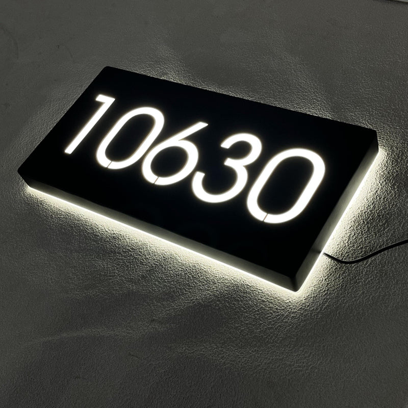 Custom House Number Light Box Address Signs