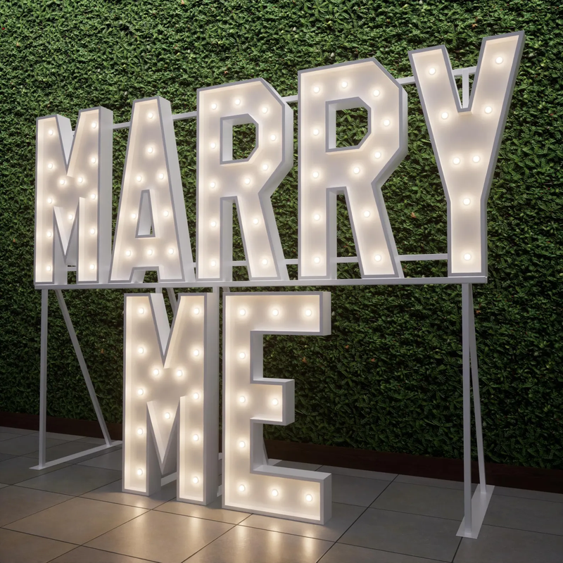 Custom Large LED Metal Marquee Letters,Battery Powered Marquee Numbers