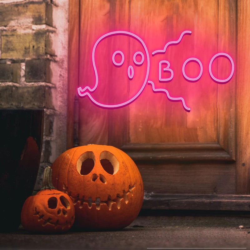 Custom Halloween Neon Sign, Ghost Boo Neon Sign, Neon Sign Custom, Custom neon Sign, Neon Sign Bedroom, Halloween Decor Indoor - VINTAGE SIGN