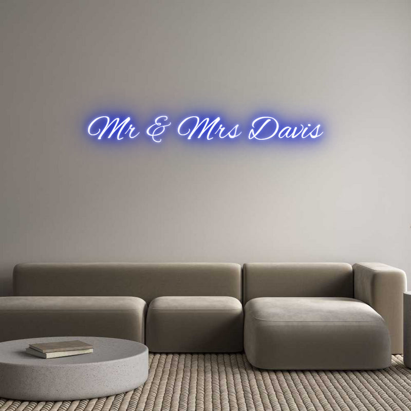 Custom Neon: Mr & Mrs Davis