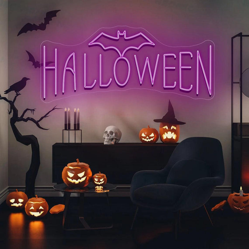 Happy Halloween Custom Neon Sign - VINTAGE SIGN