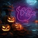 Halloween Ghost Neon Sign, Custom Halloween Neon Sign, Led Neon Light Sign, Party Event Front Door Yard Decor,Home Room Wall Decoration - VINTAGE SIGN