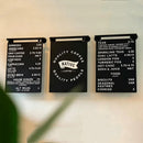 Magnetic Wall Mounted Chalkboard Menu Board – Custom Logo Option | Durable Metal Frame Hanging Cafe Price List Sign for Restaurant & Bistro Decor (Large & Regular Sizes, Black/White)