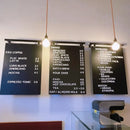 Magnetic Wall Mounted Chalkboard Menu Board – Custom Logo Option | Durable Metal Frame Hanging Cafe Price List Sign for Restaurant & Bistro Decor (Large & Regular Sizes, Black/White)