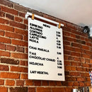 Magnetic Wall Mounted Chalkboard Menu Board – Custom Logo Option | Durable Metal Frame Hanging Cafe Price List Sign for Restaurant & Bistro Decor (Large & Regular Sizes, Black/White)