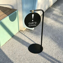 Custom Standing Chalkboard Sign – 27.5" Height, Black/White, Blank or Print Logo