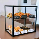 Commercial Acrylic Pastry Display Case | Metal Framed Countertop Bakery Cabinet for Coffee Shop