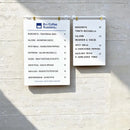 Modifiable wall & ceiling hanging menu board for bistro, restaurant, cafe & party. Custom handwritten price list display. Easy to mount and update.