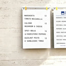 Magnetic Wall Mounted Chalkboard Menu Board – Custom Logo Option | Durable Metal Frame Hanging Cafe Price List Sign for Restaurant & Bistro Decor (Large & Regular Sizes, Black/White)