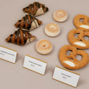 Mini Acrylic Price Tag Holders for Bakery Display with Blank Cards
