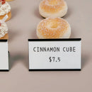 Mini Acrylic Price Tag Holders for Bakery Display with Blank Cards