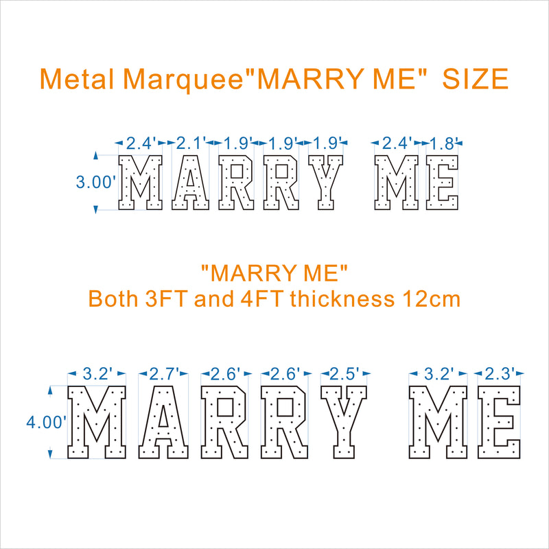 Metal Marquee"MARRY ME"