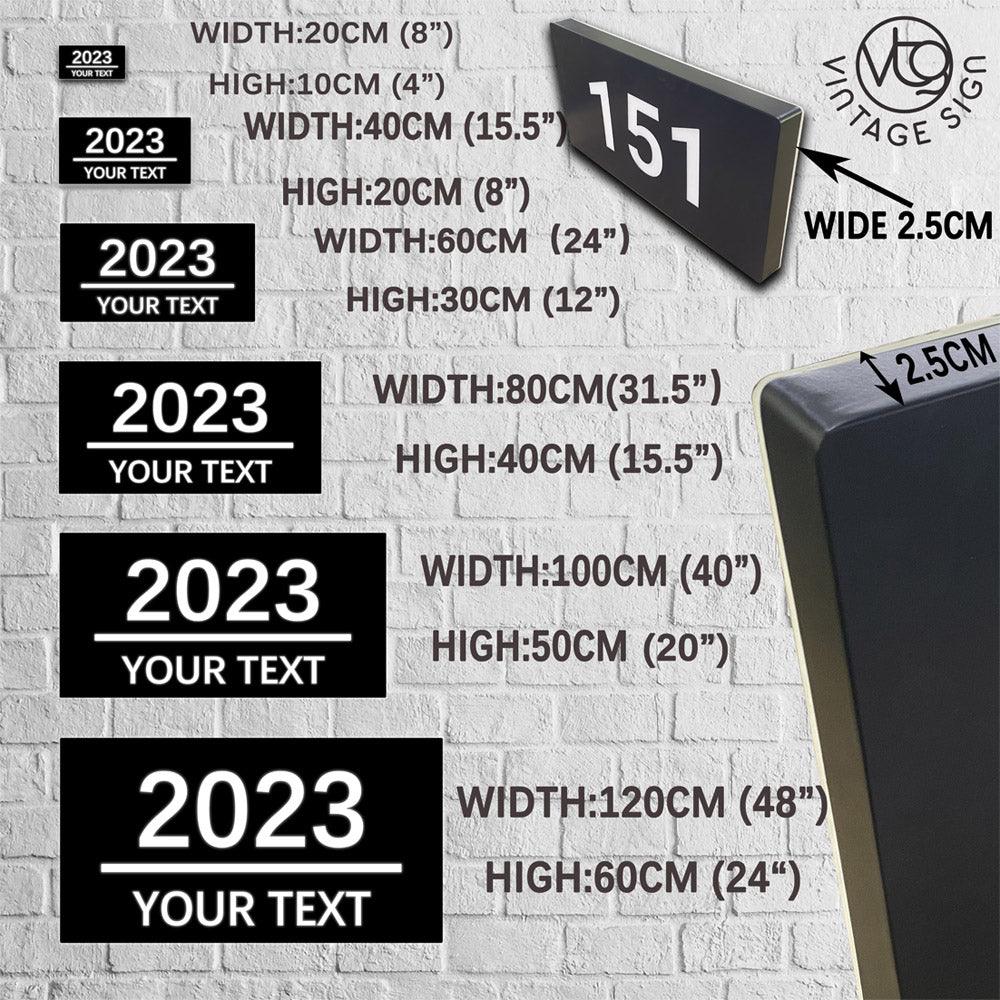 Solar Upgrade Custom House Number Light Box Address Signs