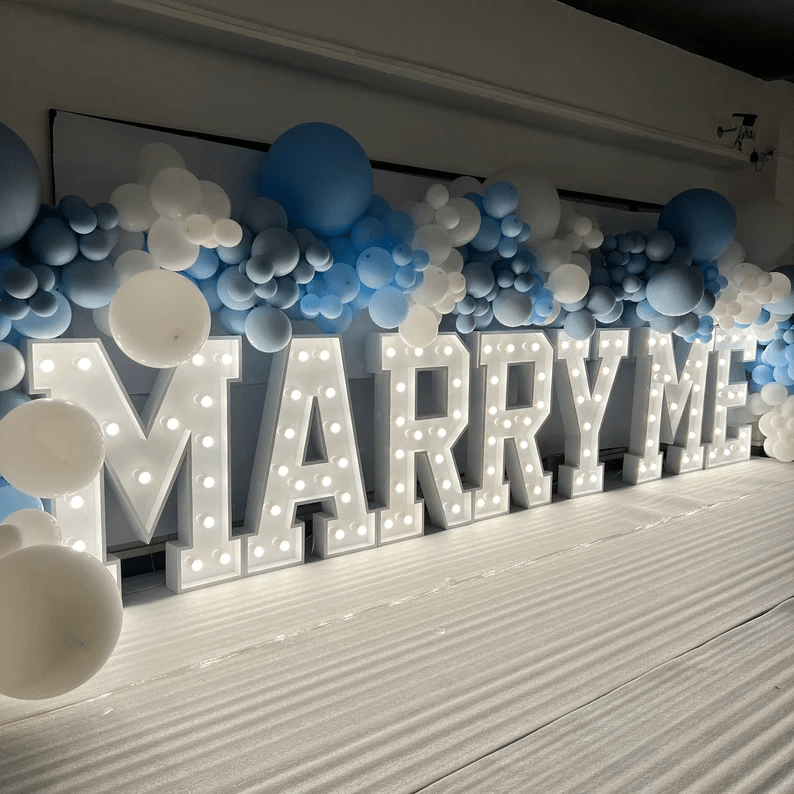 Metal Marquee"MARRY ME" - VINTAGE SIGN