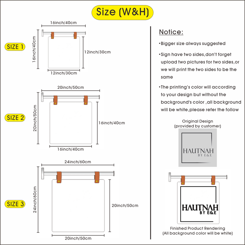 Custom Stainless Steel Hanging Sign