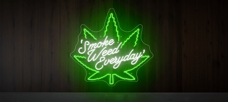 Smoke Weed Everyday Custom Neon Sign - VINTAGE SIGN