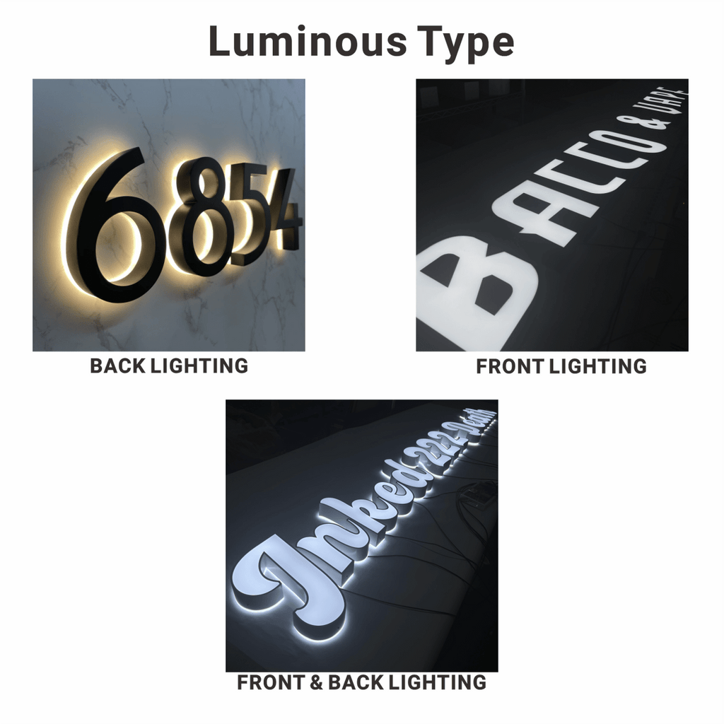 Solar Powered LED Backlit House Number Signs