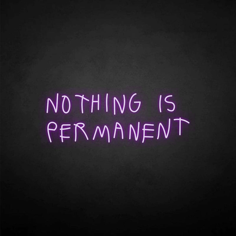 'NOTHING IS PERMANET' neon sign - VINTAGE SIGN