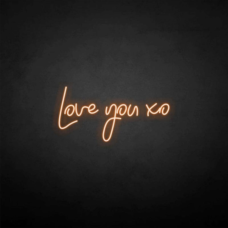 Enseigne au néon "Je t'aime xo"