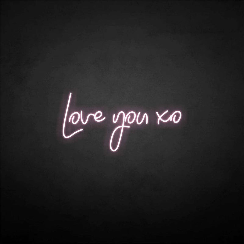 Enseigne au néon "Je t'aime xo"