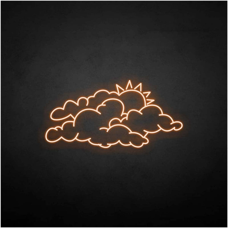 'cloud and sun' neon sign - VINTAGE SIGN