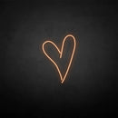 'Flat heart' neon sign - VINTAGE SIGN