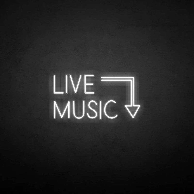 'Live music' neon sign - VINTAGE SIGN