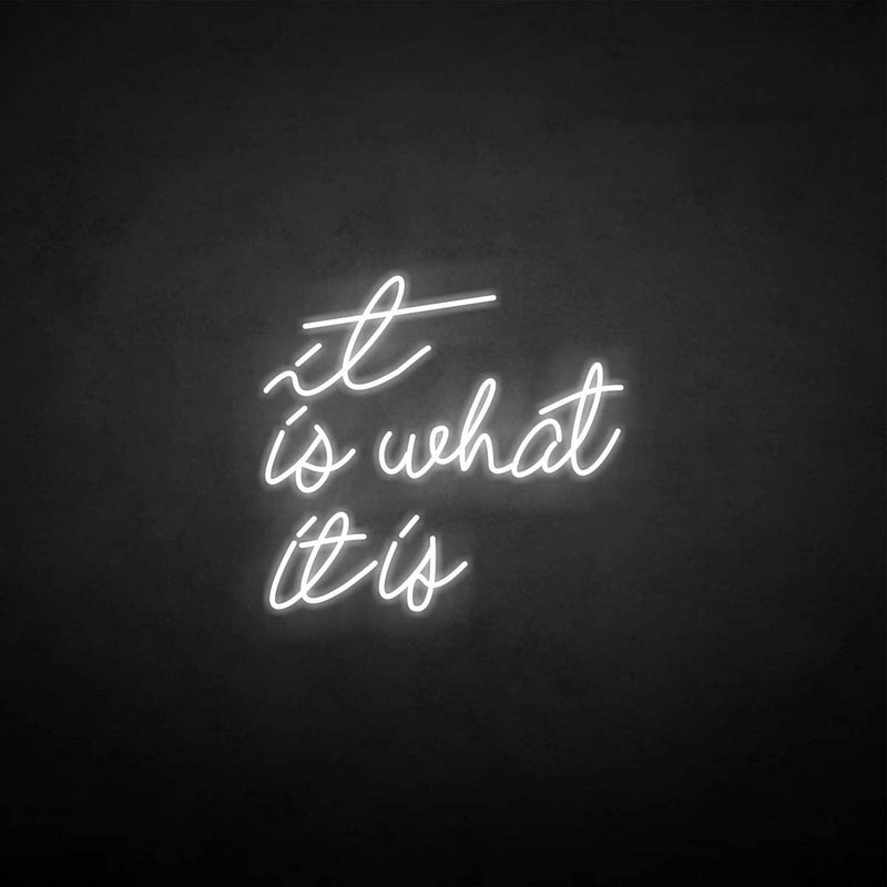 'It is what it is' neon sign - VINTAGE SIGN