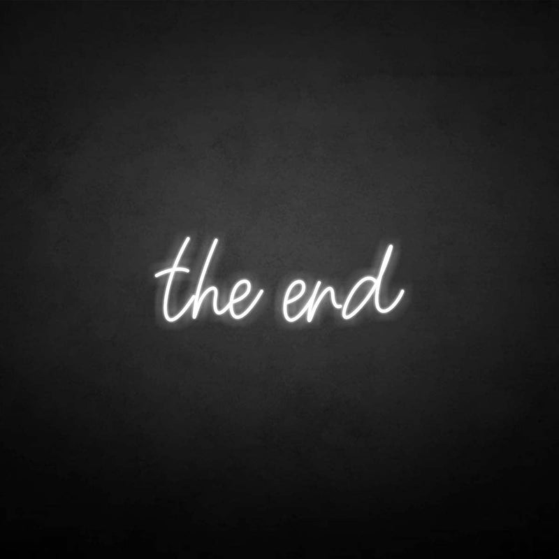 'The end' neon sign