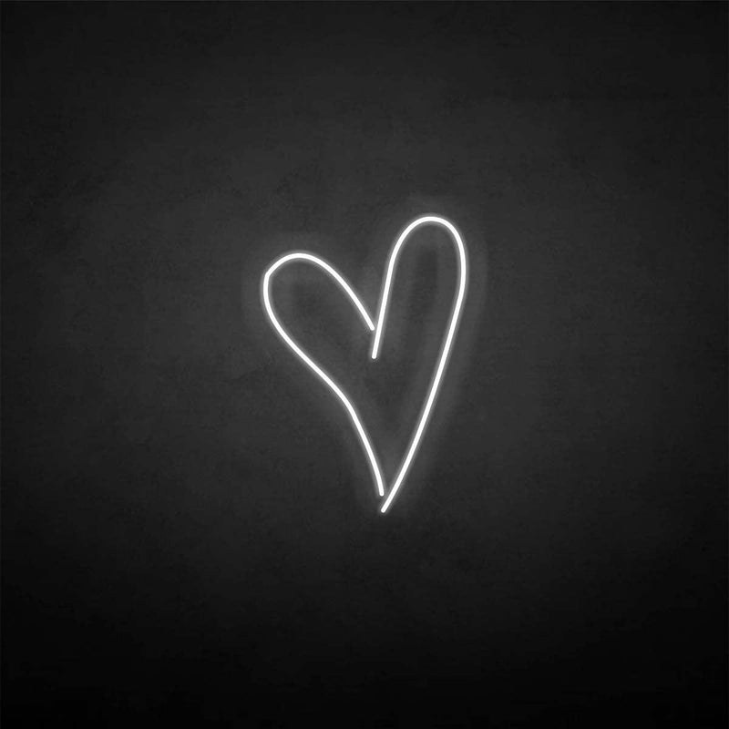'Flat heart' neon sign - VINTAGE SIGN