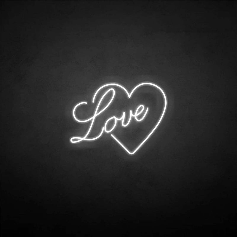 Enseigne au néon "coeur d'amour"