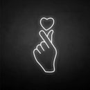 'finger heart' neon sign - VINTAGE SIGN