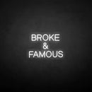 'broke & famous' neon sign - VINTAGE SIGN