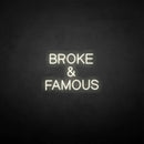 'broke & famous' neon sign - VINTAGE SIGN