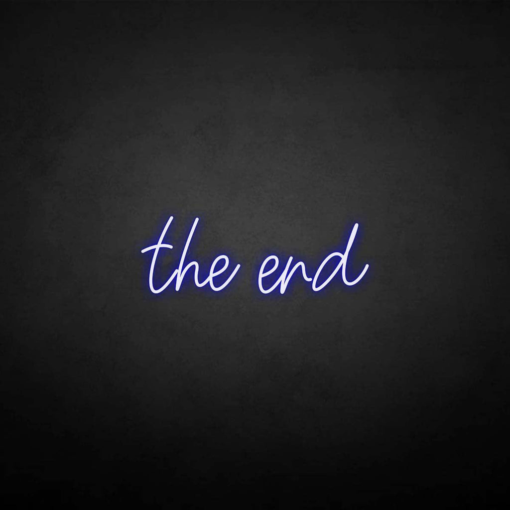 'The end' neon sign
