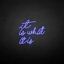 'It is what it is' neon sign - VINTAGE SIGN