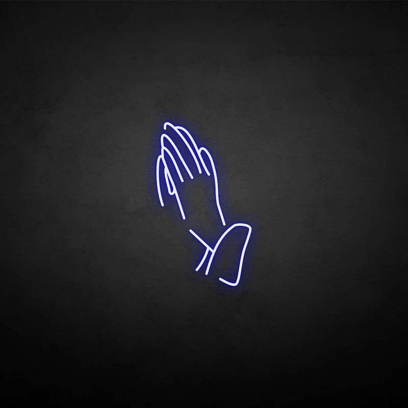 Enseigne au néon 'Hand of Pray'