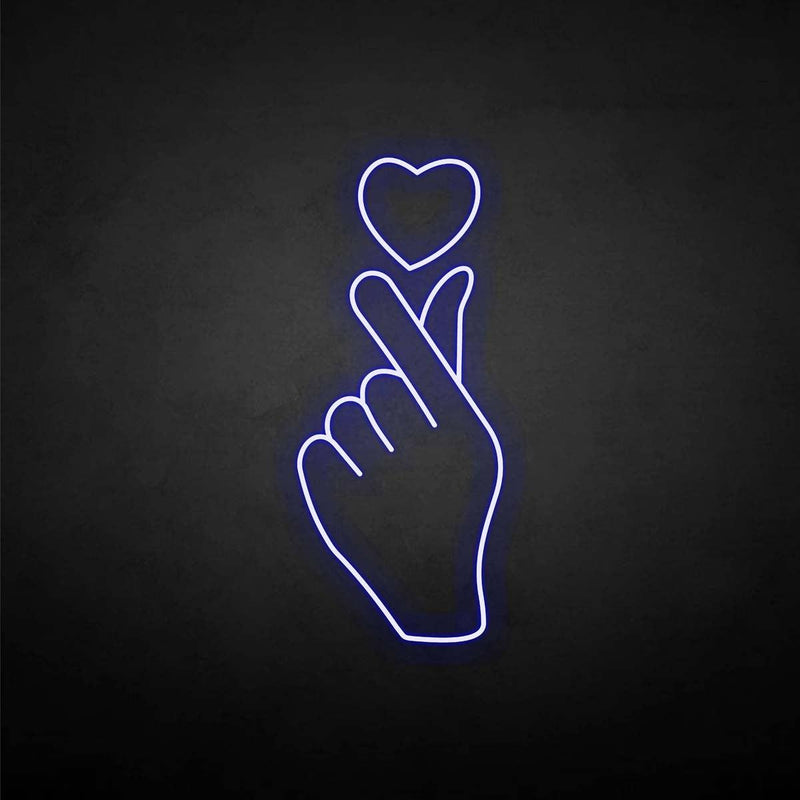 'finger heart' neon sign - VINTAGE SIGN