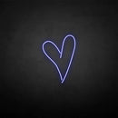 'Flat heart' neon sign - VINTAGE SIGN
