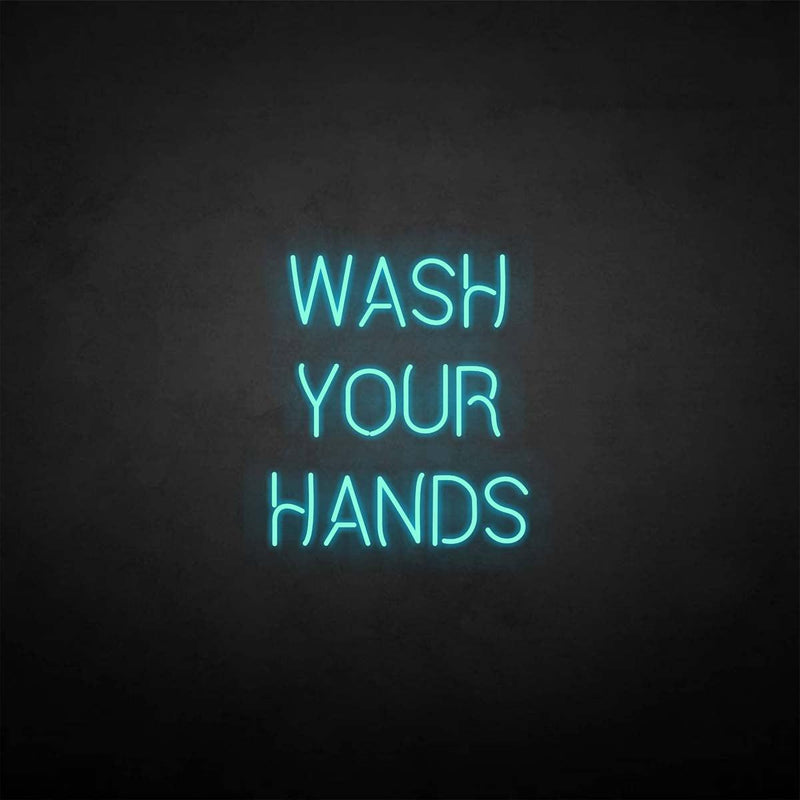 'WASH YOUR HANDS' neon sign - VINTAGE SIGN
