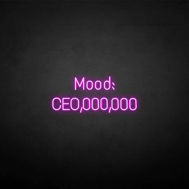 Enseigne au néon 'Mood CEO'