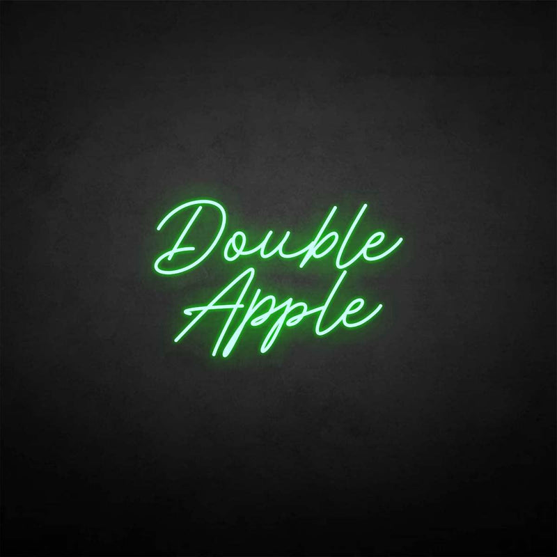 Enseigne au néon 'Double pomme'
