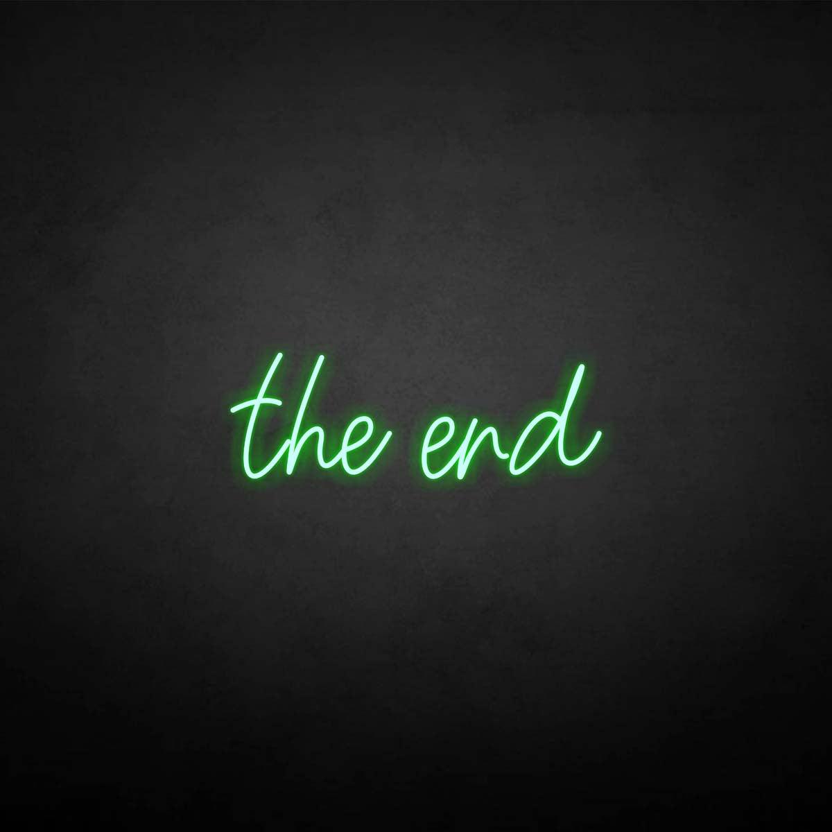 The end' neon sign