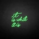 'It is what it is' neon sign - VINTAGE SIGN
