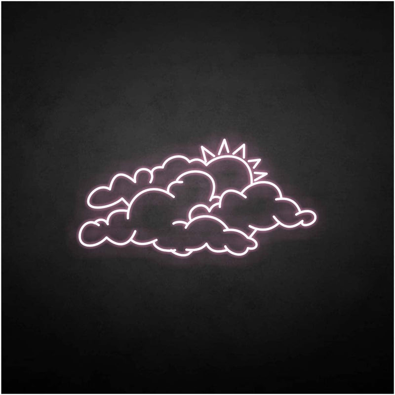 'cloud and sun' neon sign - VINTAGE SIGN