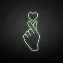 'finger heart' neon sign - VINTAGE SIGN